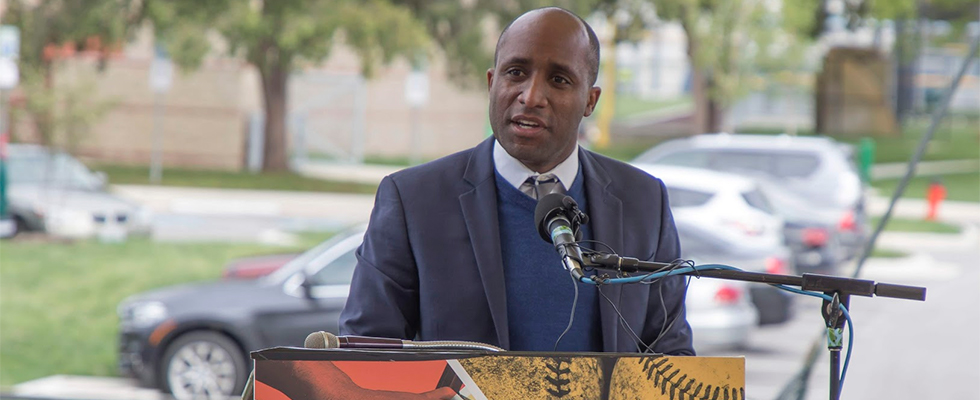 Quinton Lucas speaking at 18th and Vine