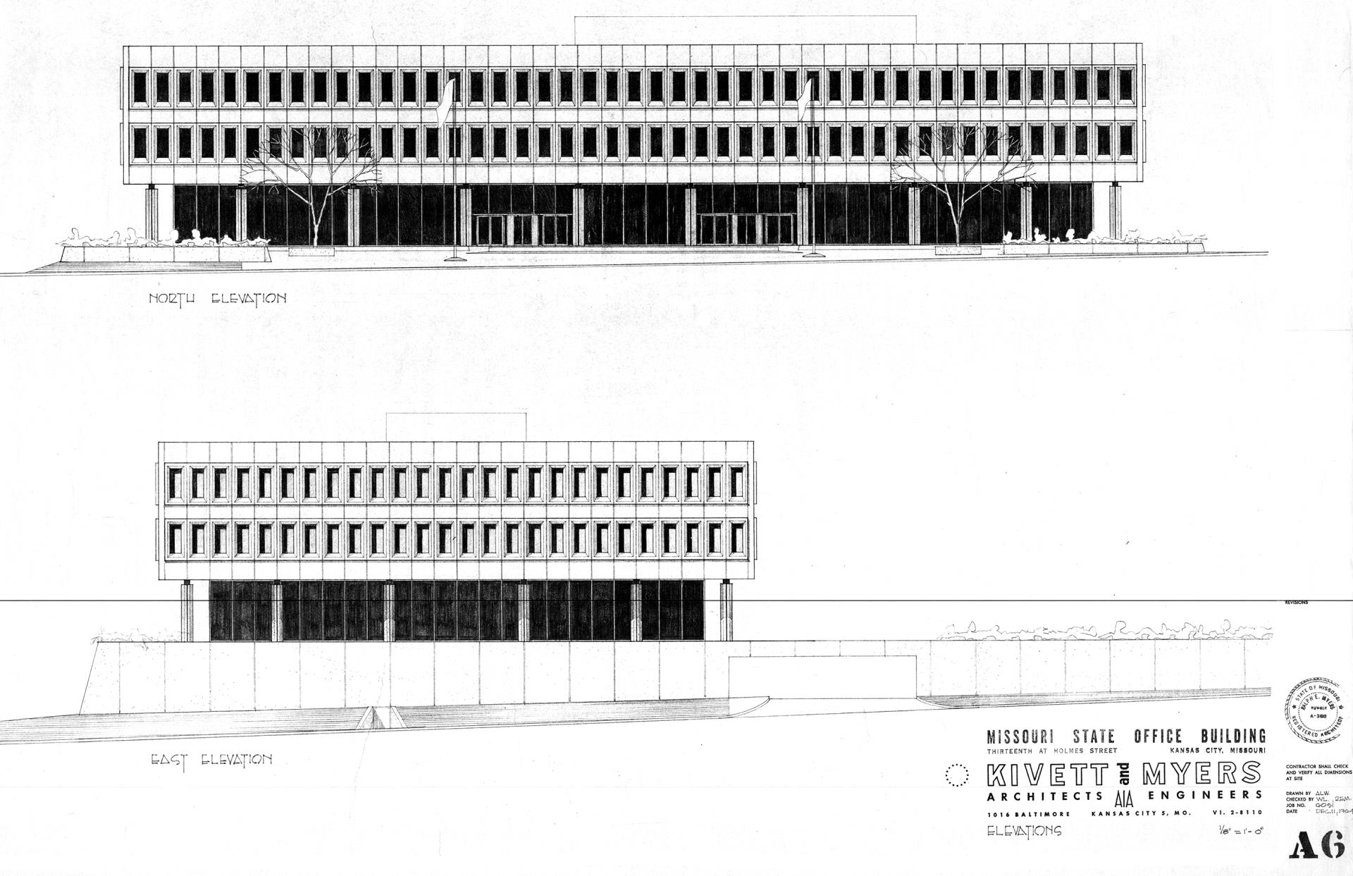 Elevations of the State Office Building